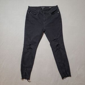 Judy Blue Women's Skinny Jeans in Black Distressed